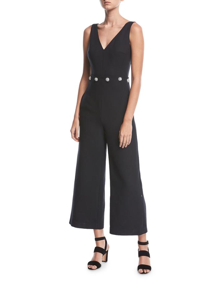 Fremont Stone Embellished-waist Jumpsuit