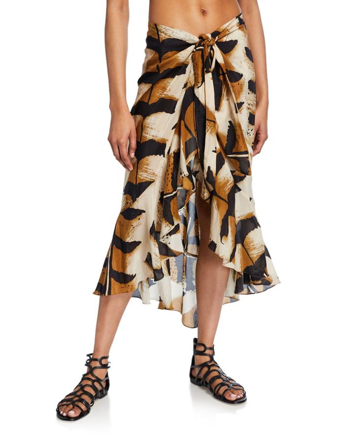 Animal-print Coverup Pareo