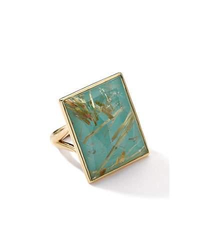 18k Rock Candy&reg; Gelato&reg; Quartz & Turquoise Doublet Baguette Ring