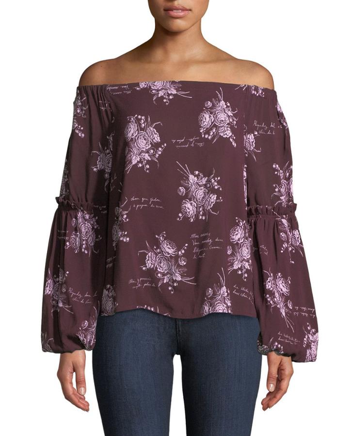 Amelie Off-the-shoulder Floral Blouse