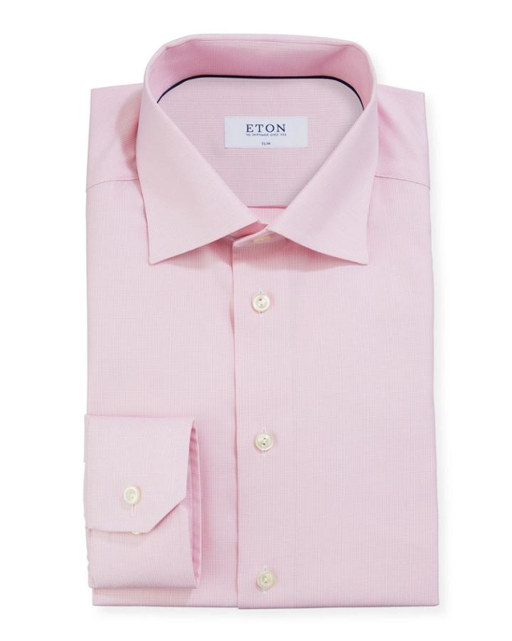 Men's Micro Check Print Dress
