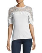 Flora Illusion-yoke Half-sleeve