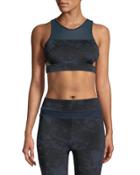 Check Me Out High-neck Bra, Blue