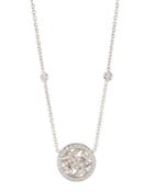 18k Diamond Floral Pendant Necklace