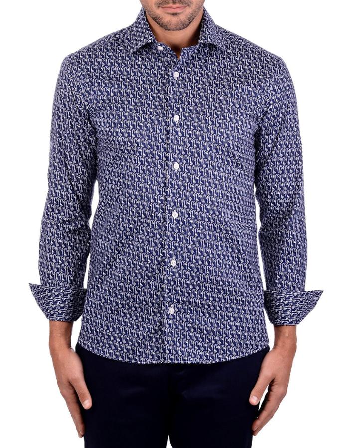 Men's Scissor Poplin-print