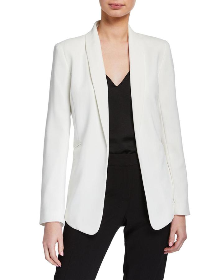 Texture Base Shawl-collar Jacket