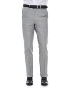 Solid Wool Trousers,