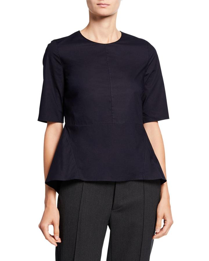 Half-sleeve Peplum Top