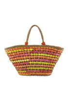 Delight Multicolor Straw Tote Bag, Neutral