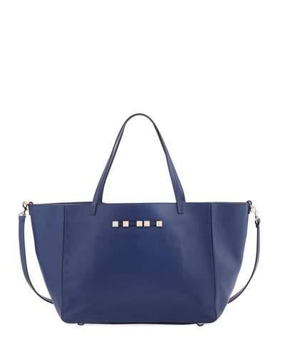 Leather East-west Tote Bag