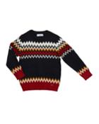Boy's Zigzag Jacquard Sweater,