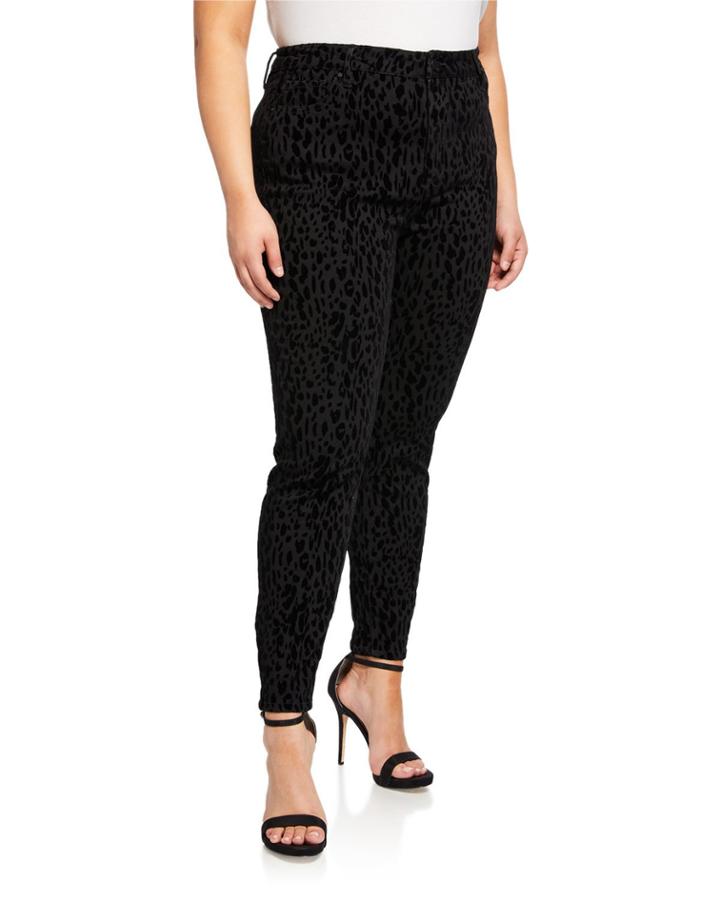 Kamala Leopard Print Skinny Jeans,