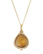 Vianna B.r.a.s.i.l 18k Carved Citrine & Diamond Pendant Necklace, Women's, Size: