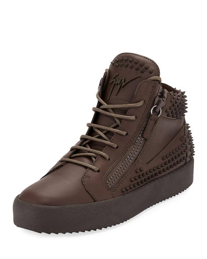 Men's Studded Leather High-top