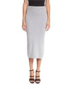 Ribbed Midi Skirt, Pearl Heather