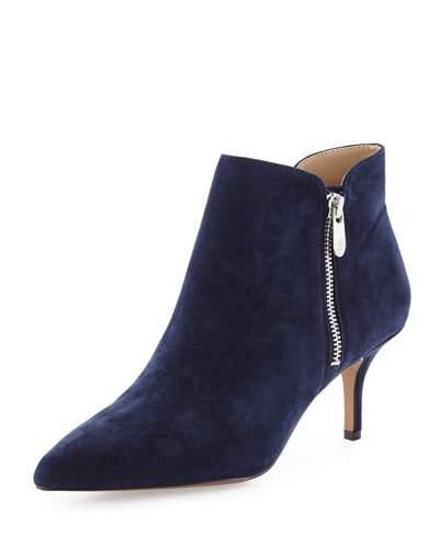 Double-zip Pointed-toe Bootie