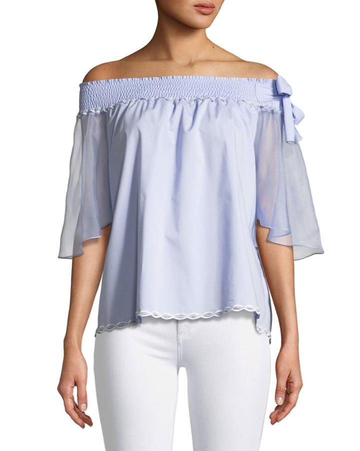 Diana Off-the-shoulder Bow Blouse