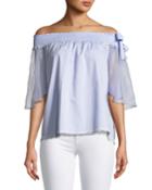 Diana Off-the-shoulder Bow Blouse