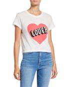 Lover Heart Graphic Cropped Baby Tee