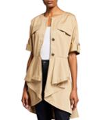 High-low Pleated Jacket
