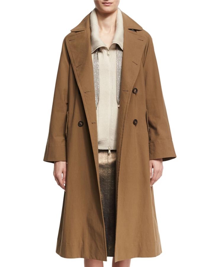 Cotton Canvas Double-breasted Trenchcoat