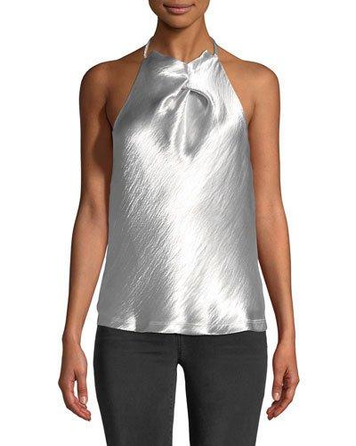 Satin Halter-neck Blouse