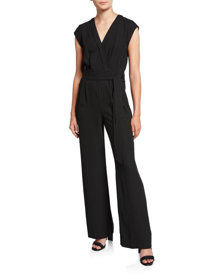Purdy Wrap V-neck Pleated Jumpsuit