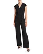 Purdy Wrap V-neck Pleated Jumpsuit
