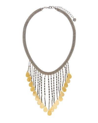 Multi-strand Disc Fringe Necklace