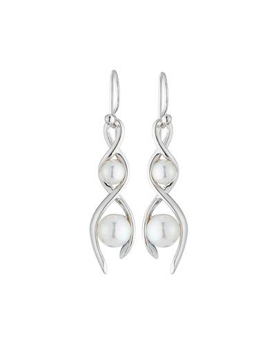 Largos White Pearl Drop Earrings