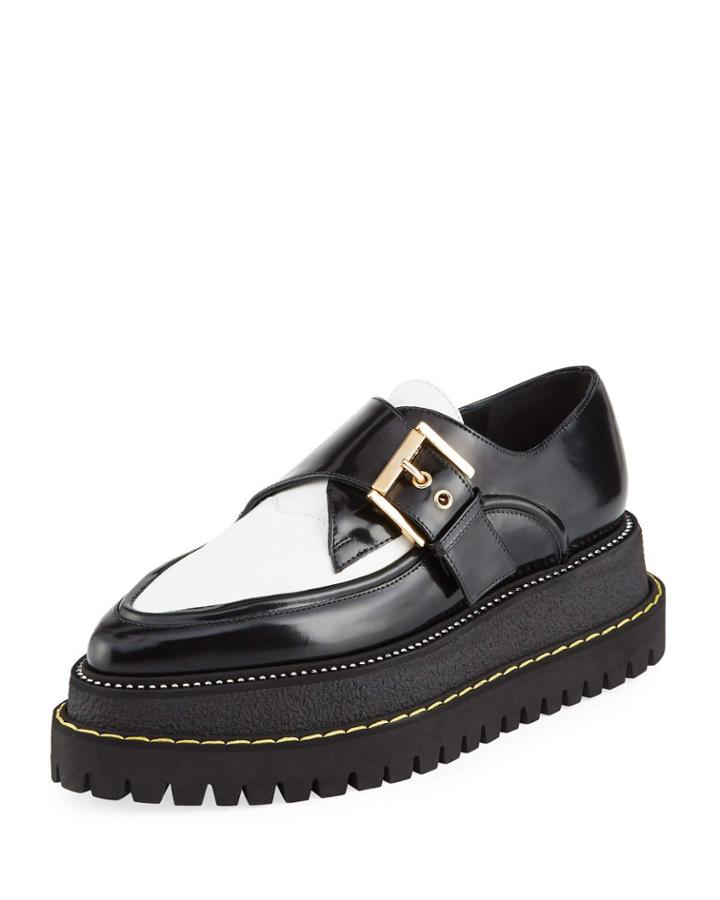 Patent/vinyl Platform Monk-strap