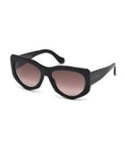 Geometric Angled Cat-eye Acetate Sunglasses,