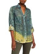 Secret Cove Printed Button-down