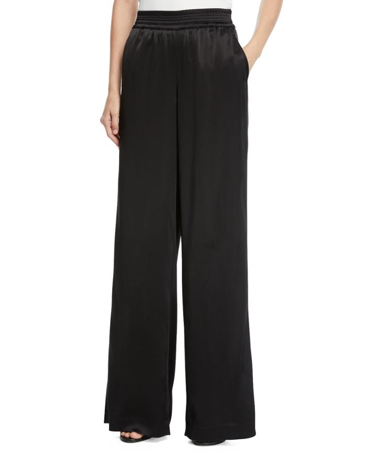 Hester Reverie Satin Cloth Wide-leg Pants