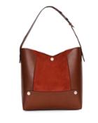 Small Alter Faux-suede Bucket Bag, Brown
