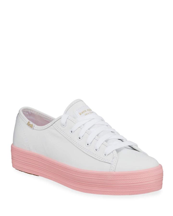 X Kate Spade Triple Kick Leather