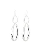 Irregular Twisted Oval Drop Earrings