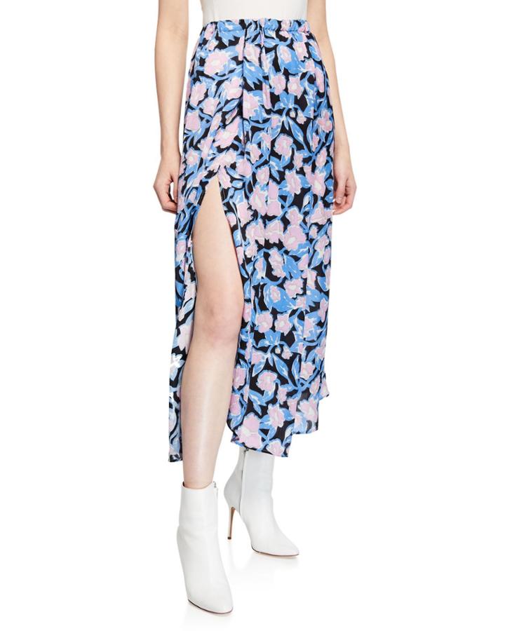 Sonam Floral-print Asymmetric