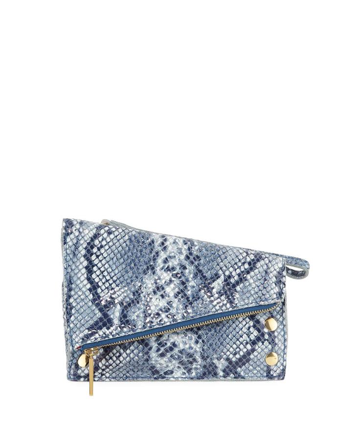 Curtis Snake-embossed Leather Clutch Bag