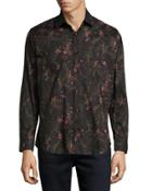 Floral-print Button-front