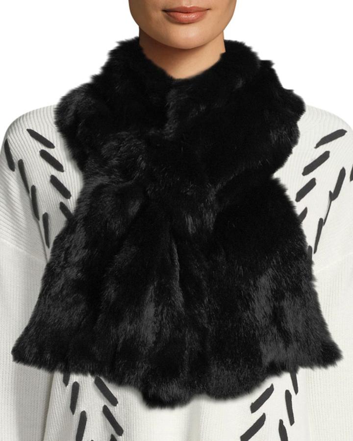 Crisscross Rabbit Fur