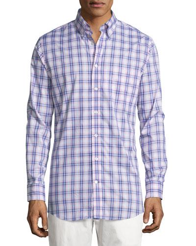 Long-sleeve Plaid Cotton