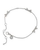 18k White Gold Diamond Bow-chain Bracelet