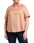 Plus Size Sublime Justice Button-front Short-sleeve