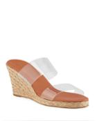Vinyl Two-band Wedge Espadrilles