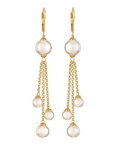 Pearly Fringe Dangle & Drop Earrings