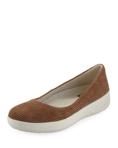 Adora Perforated Ballerina Flat, Brown