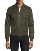 Cargo-pocket Bomber Jacket