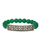 Green Onyx Beaded Stretch Bracelet