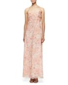 Strapless Printed Gown,